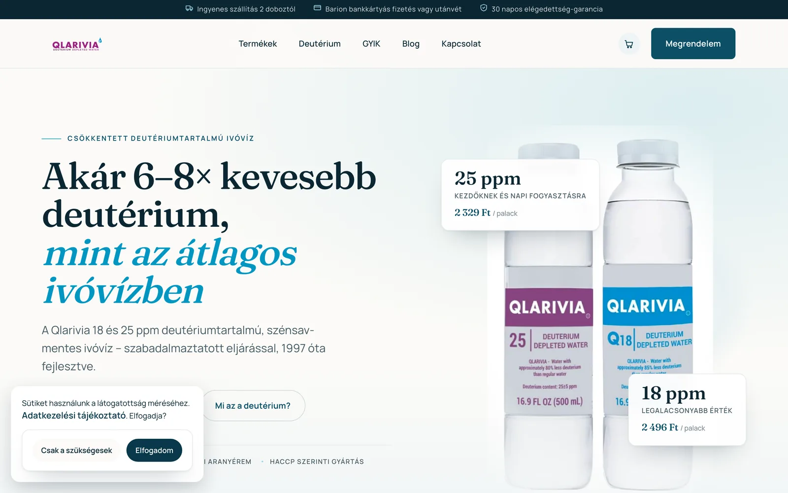 Qlarivia: Főoldal a költöztetés után